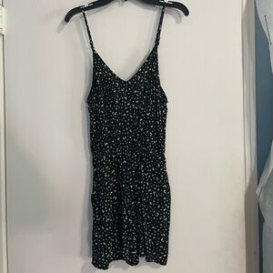 H&M Black Floral Romper Size Small